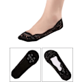 Miniatyrbillede 2 af 5: 10 Par Usynlige Lace Bådsko Sokker Antislip Ankelsokker