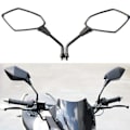 Miniatyrbild 1 av 4: Universal 2 st motorcykel backspegel svart motorcykel motorcykel krom skoter backspegel backspegel sidospegel 8mm