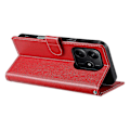 Pikkukuva 4 / 5: Xiaomi Redmi Note 14 5G -kotelo, nahkainen magneettilukko, lompakkoteline, puhelinkotelo rannehihnalla Multicolor Red