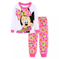 Miniatyrbild 1 av 4: Flickors Pyjamas Disney Minnie Tryckt Toppar + Byxor Nattkläder Set B B 110cm