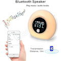 Miniatyrbillede 3 af 5: Vækkeur med vågn op-lys og Bluetooth-højtaler fra Uplayteck, natlampe-vækkeur til børn, 4 lysstyrkeniveauer