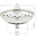 Miniatyrbillede 2 af 5: 80mm vaskfilter til køkken og badeværelse