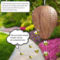 Miniatyrbild 4 av 5: 10-pack Pappersgetingbo Attrapp Hängande Getingavskräckare Bo Repeller för Getingar Bålgetingar Gula Jackor Brown