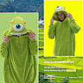 Pikkukuva 4 / 4: Mukava Unisex Aikuisten Onesie-Pyjama Flanelli Cosplay Eläin Yksikokoinen Halloween-Puku Yöasu Kotiasu Q Ningling 85cm - Perfet Mike Mike 125cm