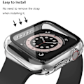 Miniatyrbillede 6 af 6: Hærdet etui til Apple Watch Case 9 8 7 6 5 4 38 40mm Tilbehør Skærmbeskytter iWatch Serie 44mm 45mm 41mm 42mm Rosaguld Rosaguld Rosaguld Rose gold 18 Series 7 8 9 41mm