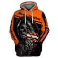 Miniatyrbillede 1 af 4: Herre Ny Harley 3D Digital Print Løs Pullover Hættetrøje Sweater Baseballjakke S