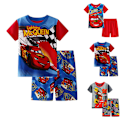 Miniatyrbilde 2 av 3: Barnas Tegneseriebiler Trykte Pyjamas Pyjamassett Barn Gutter Jenter Casual Nattøy C C 5 Years / EU 116