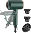 Vikbar Resehårtork Liten 2000 W, Lätt Hårtork Jon Med 2 Stylingmunstycken Och 1 Diffuser Fo -Q263