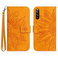 Pikkukuva 1 / 5: Sony Xperia 10 VI Nahkakotelo Rannekkeella Auringonkukka Puhelinkuori Multicolor Style A