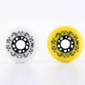 Miniatyrbilde 3 av 5: PCS Hvite/Gule Inline Skøyter Hjul 90A Yellow