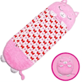 Miniatyrbild 1 av 5: Happy Nappers Stor Lekkudde och Sovsäck, Rolig En Delad Barns Pyjamas Sovsäckar, För Överraskningsbarn (Rosa)-WELLNGS NO:5