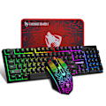 Miniatyrbild 1 av 4: LED-bakgrundsbelyst tangentbord och mus-kombination Ergonomiskt tangentbord, svart
