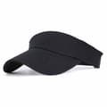 [KK]Black Sun Visor Cap with Velcro - Clip-on or Cap Style
