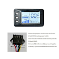 Miniatyrbillede 3 af 5: E-cykel LCD-display 24/36/48/60V/72V Elektrisk cykel Scooter Display G51 Elektrisk cykel display S