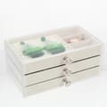 [KK] Plastic Jewelry Box, Storage Jewelry Case, 1pc Multi-Compartment Earring Organizer