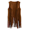 Miniatyrbild 4 av 4: 70-tals Hippiefest Retro Kostym Tassel Väst+Byxor+Sjal Kostym Newway Hippie Hippie L