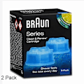 Miniatyrbilde 1 av 5: Braun Clean & Renew-patron for Braun elektrisk barbermaskin med automatisk rengjøringssenter. Renser stubber og bakterier fra barberhodet. 2 Pack