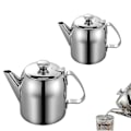 Miniatyrbillede 1 af 5: Rustfri Stål Metal Tekande Cafe Te Kaffe Drik Restaurant Kedel Vippelåg 32oz