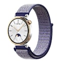 Miniatyrbillede 1 af 5: 18MM Sport Nylon Loop Rem for Xiaomi Mi Smart Watch Armbånd Kvinder Armbånd Til Garmin Vivoactive 4S/Venu 2s Correa Armbånd midnat midnat midnight 18MM