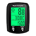 Miniatyrbillede 1 af 5: Kablet Cykelcomputer 19 Funktioner Touch Cykel Speedometer Odometer Vandtæt Cykelcomputer med Baggrundsbelysning Black