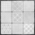 [KK]9/32 pcs Sashiko Embroidery Stencil DIY Geometric Patchwork Ste 9Pcs