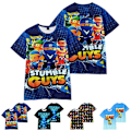 Miniatyrbild 5 av 5: Barn T-shirt med StumbleGuys-tryck, Casual Sommar Topp för Flickor och Pojkar C C 150cm