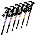 Miniatyrbillede 1 af 5: Cleye Aluminium Alpenstock Vandrestav Udendørs Vandring Rejseartikler 1 stk red