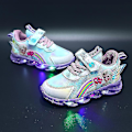 Miniatyrbillede 4 af 5: Børne LED Lysende Sko Sneakers Blinkende Børn Piger Lysende Træningssko Størrelse 21