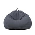 Miniatyrbild 1 av 5: Helt Ny Extra Stor Sittsäck Fåtölj Sofföverdrag Inomhus Lazy Lounger För Vuxna Barn Toppsäljare! Dark grey A