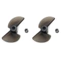 2st FT012-9 Roder Akterpropeller 2-bladig propeller för FT012 2.4G Borstlös RC Båt Reservdelar black