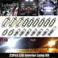 Miniatyrbilde 2 av 5: For BMW E53 Tilbehør 2000-2006 Hvit 6000k LED-lys Interiør X5 E53 LED-lys For Biltilbehør 23 stk LED Interiør Bilpære