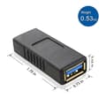 USB-A hona till USB-A hona-adapter USB 3.0 dubbel hona-adapter Black