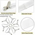 Justerbar lakansträckare - ZOR® - 3-vägs elastisk - 6 sidor - Vit - Justerbar längd 40-80 cm