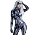 Miniatyrbild 1 av 5: Spiderman Cosplay Kostym för Kvinnor Halloween Påsk Svart black XL
