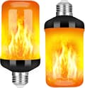 [KK]LED Flammeeffekt Lyspære, Oppgradert 4 Moduser Flimrende Ild Julelys, E26