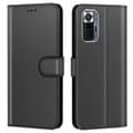 Fodral - NEW&TECK - Xiaomi Redmi Note 10 Pro/Pro Max - Läder - Magnetisk stängning - Svart
