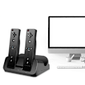 Pikkukuva 3 / 5: Wii U Gamepadille akulla ja USB-latausjohdolla varustettu latausasema Silver