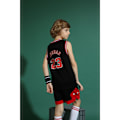 Miniatyrbild 3 av 4: Michael Jordan Nr 23 Baskettröja Set Bulls Uniform för barn och tonåringar Svart XL (150-160CM) Black XL (150-160CM)