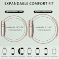 Miniatyrbilde 4 av 5: Kvinner og menn, nettinglenke i mesh stål Magnetisk lås for iWatch-rem (45mm/44mm/42mm/49mm, Regnbue).