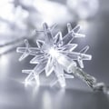 Miniatyrbilde 1 av 5: LED Hvit Snøfnugg Batteridrevet Innendørs Lyslenke Juledekorasjon Tre (40 LED)