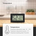 Miniatyrbillede 3 af 5: Digital temperatur- og fugtighedsmåler Termometer Mini Digital Termometer Hygrometer og Fugtighedsmåler Sort (6-pak - Firkantet)