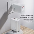 Miniatyrbillede 4 af 5: 120W USB-oplader Hurtigopladning QC3.0 USB C-kabel Type C-kabel Mobiltelefonoplader til Huawei Samsung Xiaomi Quick Charge EU-Hvid-10A