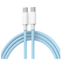 USB Typ C Snabbladdningskabel För Mobiltelefoner, PD 60W Flätad Laddningskabel För IPhone 15 Android Samsung Huawei blå blue blue 3m