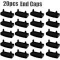 Miniatyrbillede 1 af 4: Sæt med 20 lamelbundsholdere 54 mm x 9 mm Sort indvendig sideholder Sengeudstyr i plastik - DPZO.ca