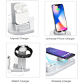 Pikkukuva 4 / 5: Latausasema puhelimelle, Apple Watchille ja AirPodseille - Induktio Hopea