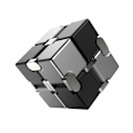 Miniatyrbilde 3 av 5: Metall Infinity Cube Anti Stress Aluminiumlegering Lett å Spille Kontor Flip Kubisk Fidget Toy genshin Voksne Angstlindring qiyi custom-Xin