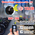 Miniatyrbillede 3 af 4: Genopladelig cykelalarm med fjernbetjening 110dB Sort