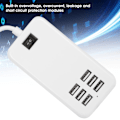 Miniatyrbilde 3 av 3: Ladeadapter 6 porter 30W USB skrivebords hurtigladerstasjon hub 100–240V EU-kontakt