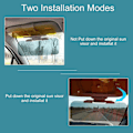 Miniatyrbild 1 av 4: Bilsolskydd - 2-i-1 bilsolskydd, bilvisir, bilsolskydd-FA1-