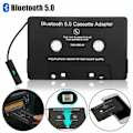 Miniatyrbillede 1 af 5: Bluetooth 5.0 bilstereo kassettebåndsadapter til aux Sort